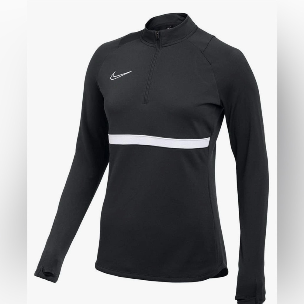 🌟NEW Nike Womens Dri-FIT Academy Full-Zip Top Black/White Size Small FTBLL/SOCC